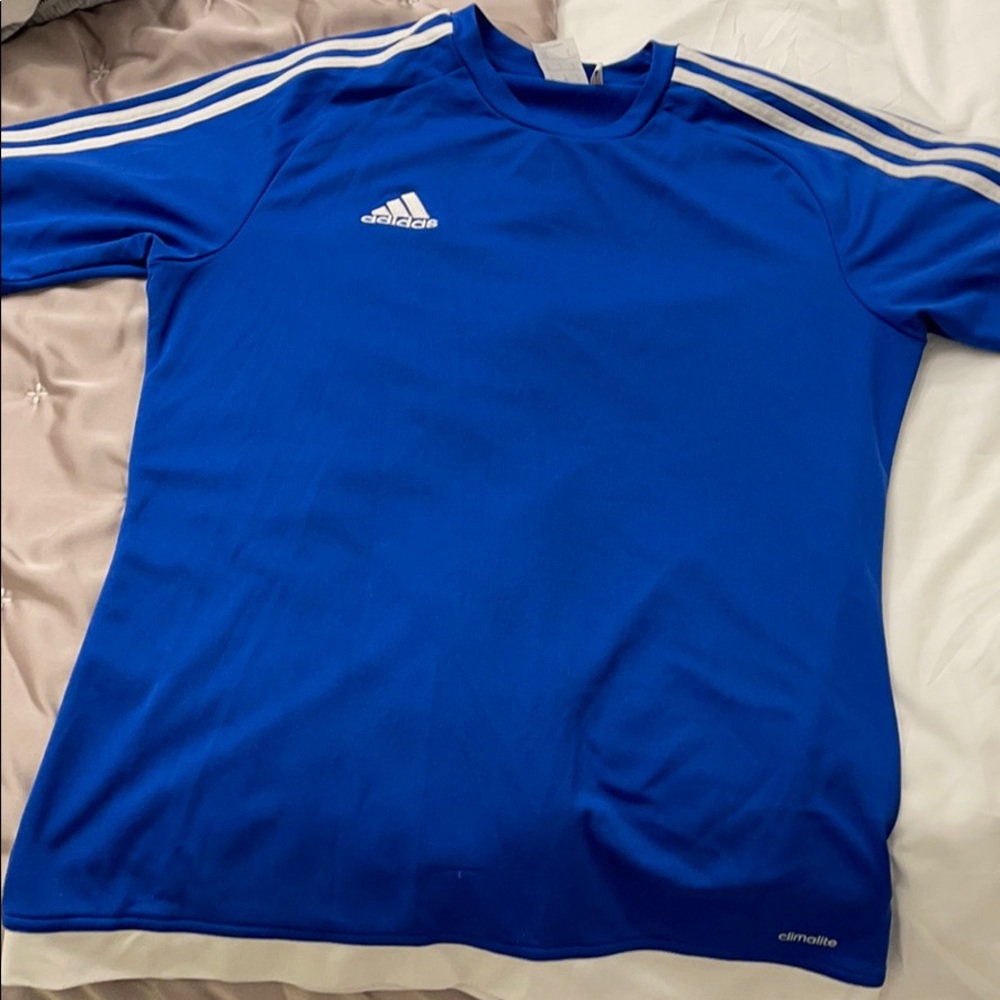 Adidas Blue Athletic Short Sleeve Top
